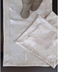 Set di 3 centri in raso jacquard di puro cotone Nada Carrara art. Rebrodè