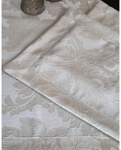 Set di 3 centri in raso jacquard di puro cotone Nada Carrara art. Rebrodè