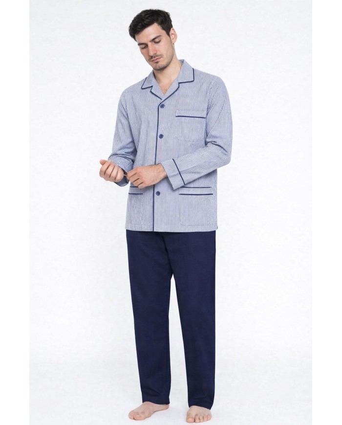 Pigiama uomo classico 100% cotone camicia Diplomat T812-781