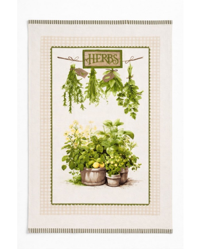 Set 6 strofinacci in microspugna 100% cotone Country art. Botanical