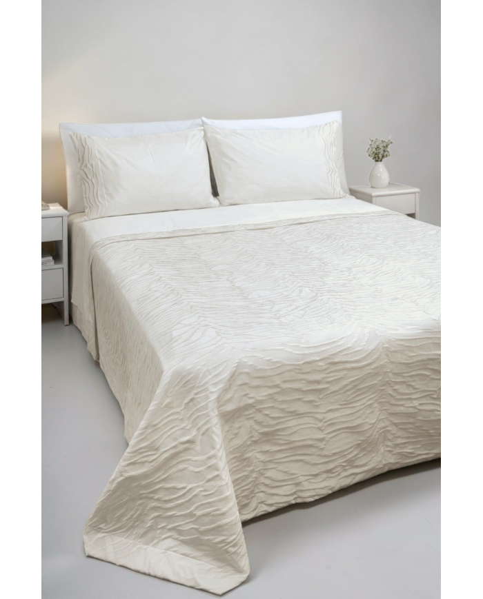 Coordinato matrimoniale Copriletto e Completo lenzuola in puro cotone By Carezze art Josephine