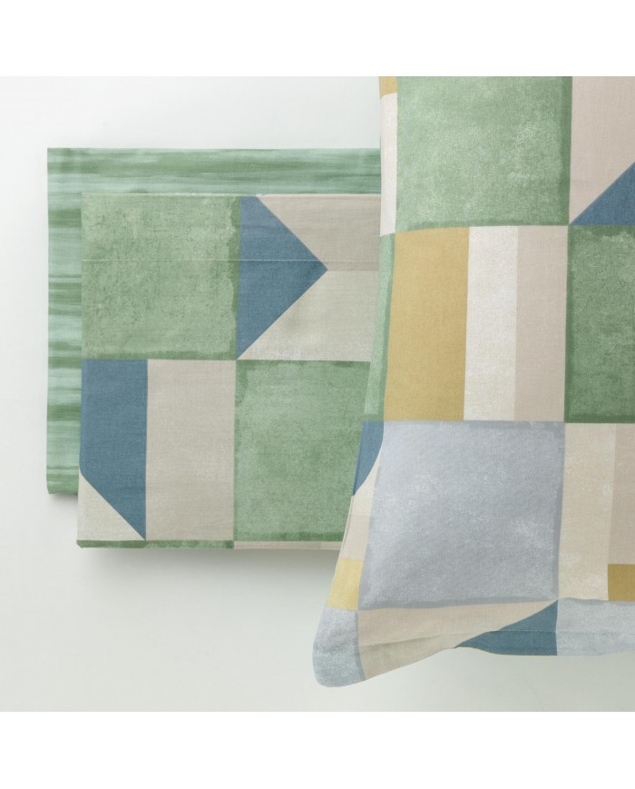 Completo lenzuola matrimoniale 100% cotone Rogers