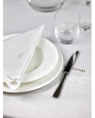 Servizio da tavola ricamato 18 posti con punto a giorno