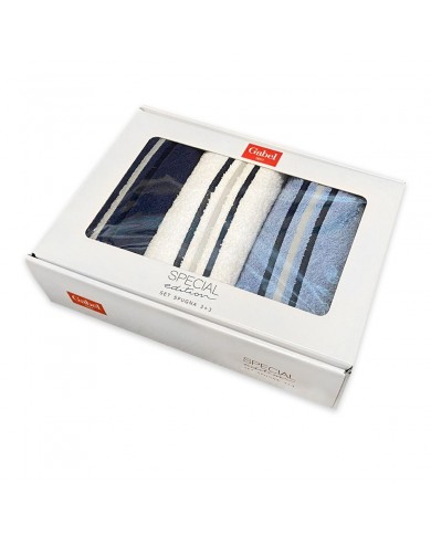 Set  3+3 asciugamani viso e ospite Gabel Galatea