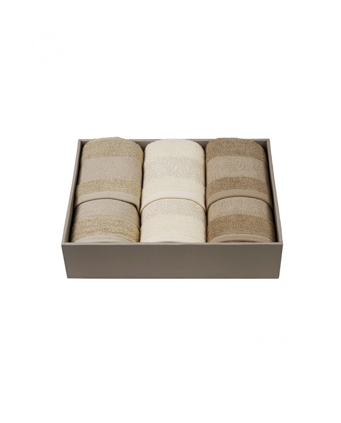 Set asciugamani spugna cotone 3+3 Neith Kila