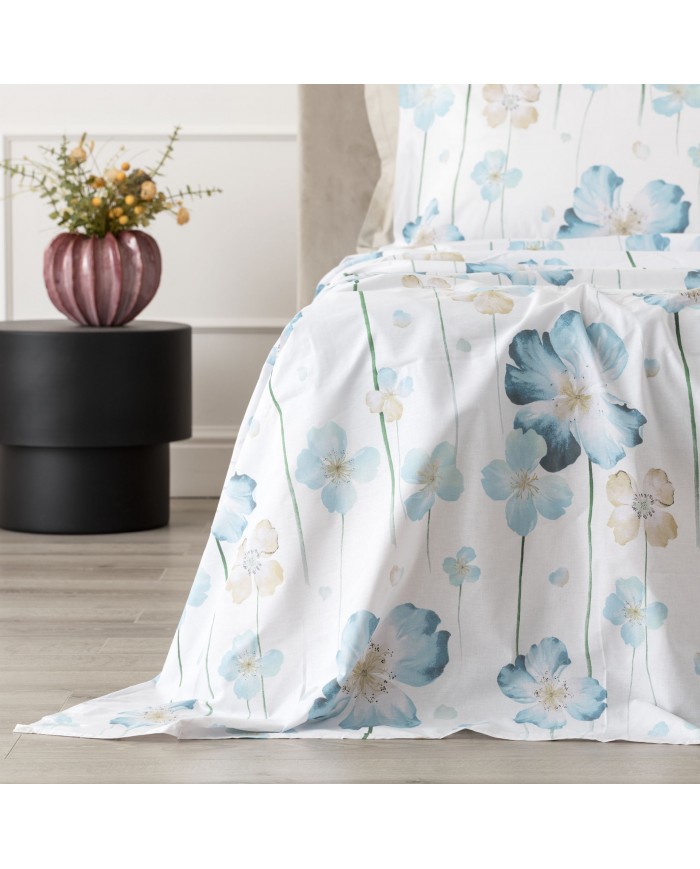 Completo lenzuola matrimoniale 100% cotone Ayla