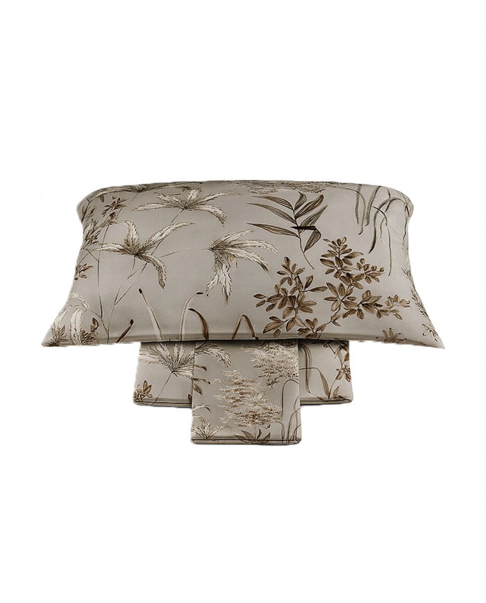 Completo lenzuola copriletto in raso di puro cotone Dondi Home art. Baobab