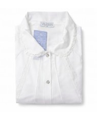 Camicia da notte in cotone batista manica lunga aperta Vilfram 9129