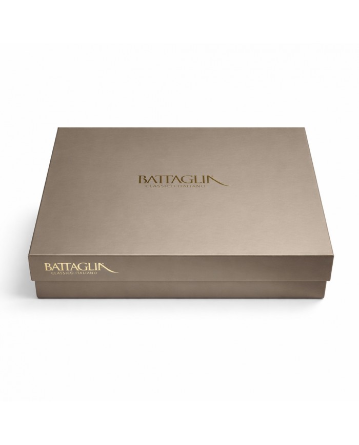 Copriletto matrimoniale in raso operato Keran Battaglia Classico Italiano