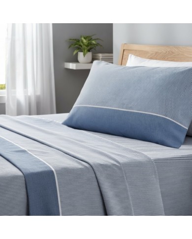 Completo lenzuola piazza e mezza Millerighe