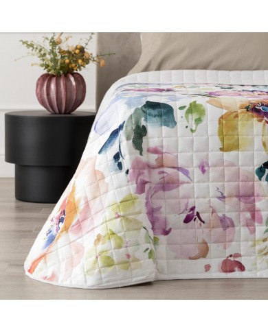 Trapuntino matrimoniale stampato Linea Oro Floriana