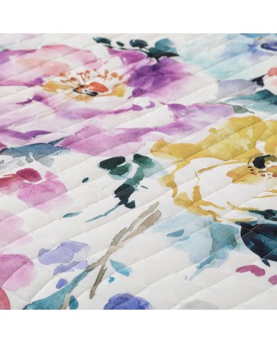 Trapuntino matrimoniale stampato Linea Oro Floriana