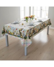 Tovaglia Pasqua 12 posti 100% cotone stampa digitale Tessitura di Arconate dis.2