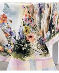 Tovaglia Pasqua 12 posti 100% cotone stampa digitale Tessitura di Arconate dis.2