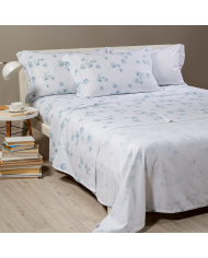 Completo lenzuola matrimoniale 100% cotone Caleffi Flores