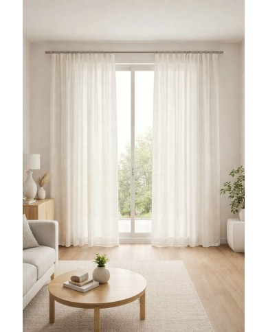 Tessuto per tende tinta unita misto lino altezza 330cm art. Jole