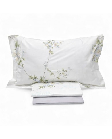 Completo lenzuola matrimoniale in percalle 100% cotone Mirabello Chorisia