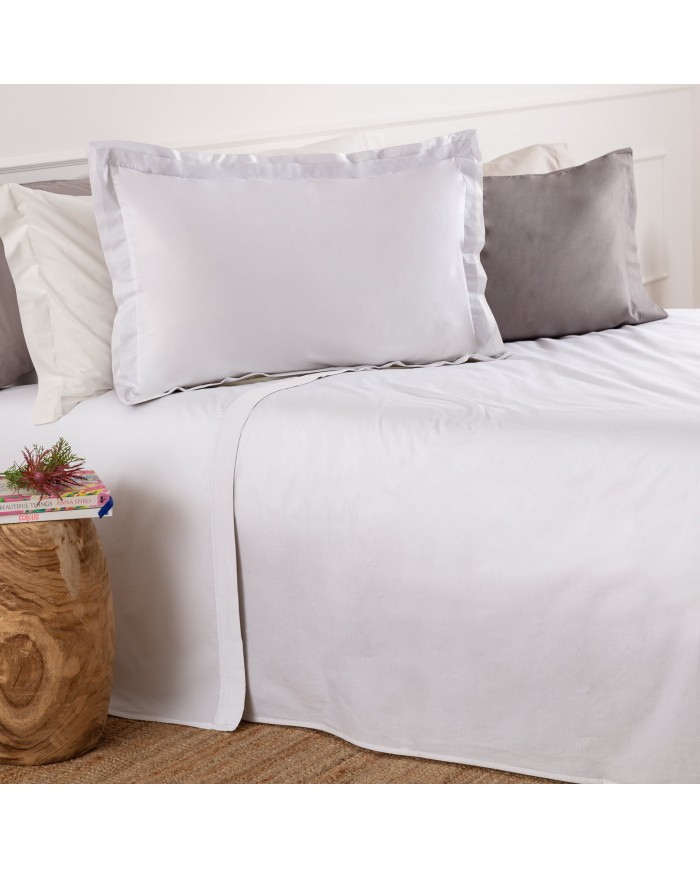 Completo lenzuola matrimoniale in percalle di cotone Serene