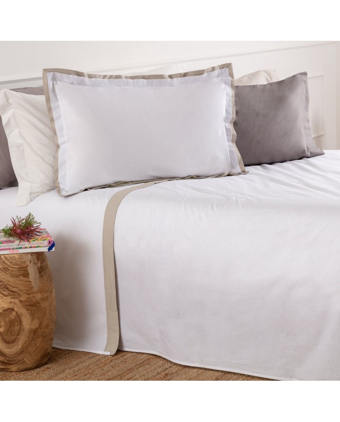 Completo lenzuola matrimoniale in percalle di cotone Serene