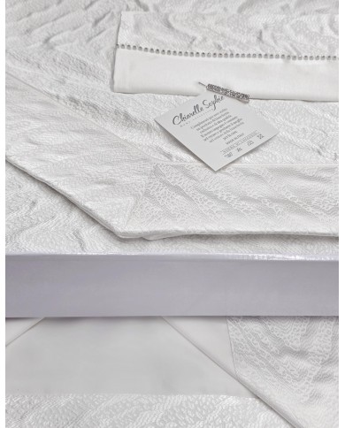 Coordinato matrimoniale Copriletto e Completo lenzuola Sophie Chiarelle art. Gaia