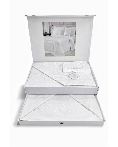 Coordinato matrimoniale Copriletto e Completo lenzuola Sophie Chiarelle art. Gaia