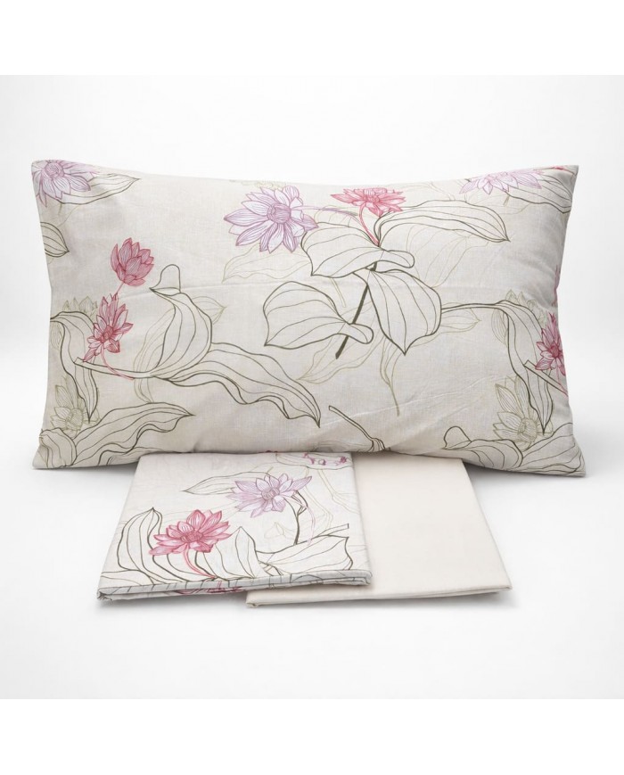 Completo lenzuola matrimoniale 100% cotone Jolly Pamela