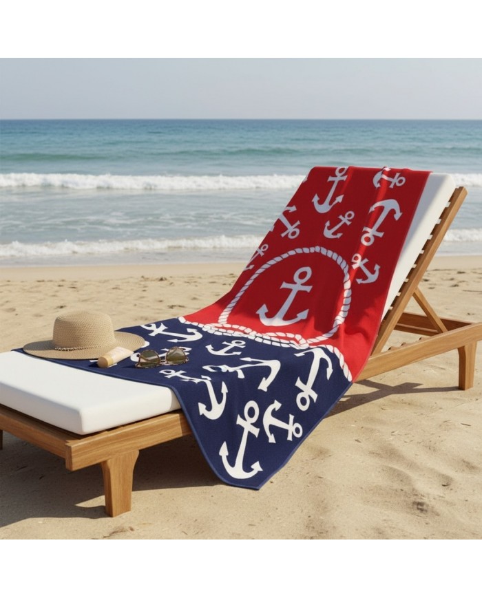 Telo mare jacquard in spugna di puro cotone Genova by Lovely Home dis. 1