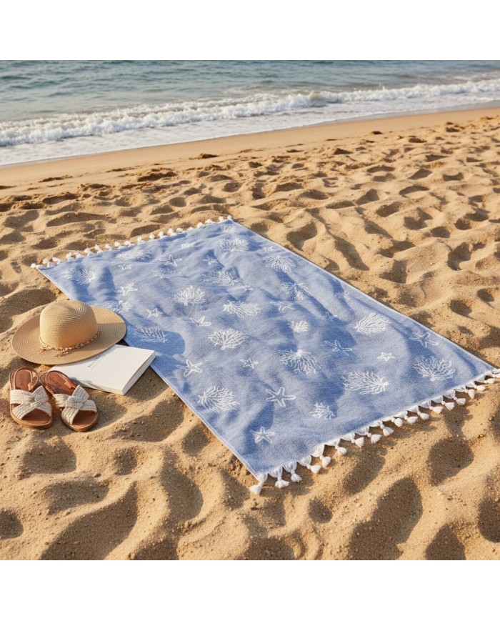 Telo mare 100% cotone retro in microspugna Fiji