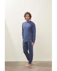 Pigiama estivo 100% cotone manica lunga Pepenero P1658 MADE IN ITALY