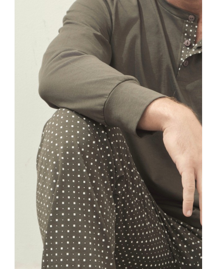 Pigiama estivo 100% cotone manica lunga Pepenero P1658 MADE IN ITALY