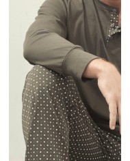 Pigiama estivo 100% cotone manica lunga Pepenero P1658 MADE IN ITALY