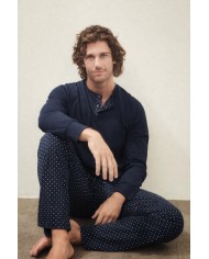 Pigiama estivo 100% cotone manica lunga Pepenero P1658 MADE IN ITALY