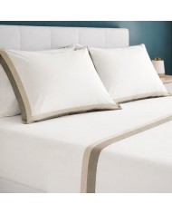 Completo lenzuola matrimoniale 100% cotone doppia balza Chiara Fedi art. Vienna