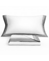 Completo lenzuola matrimoniale 100% cotone doppia balza Chiara Fedi art. Vienna