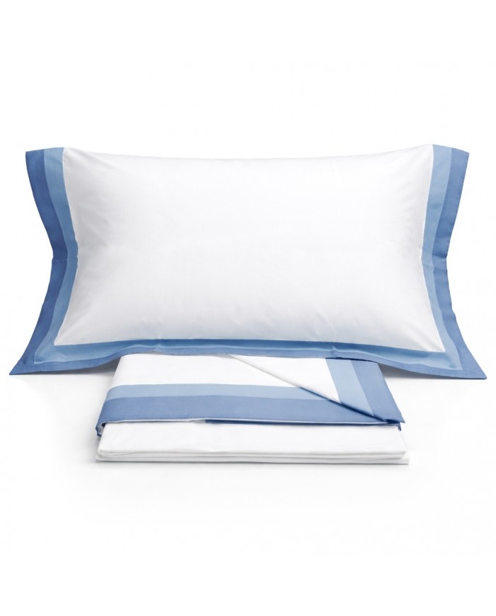 Completo lenzuola matrimoniale 100% cotone doppia balza Chiara Fedi art. Vienna