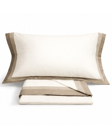 Completo lenzuola matrimoniale 100% cotone doppia balza Chiara Fedi art. Vienna