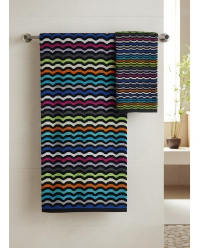 Coppia di asciugamani viso + ospite Etnic dis.2