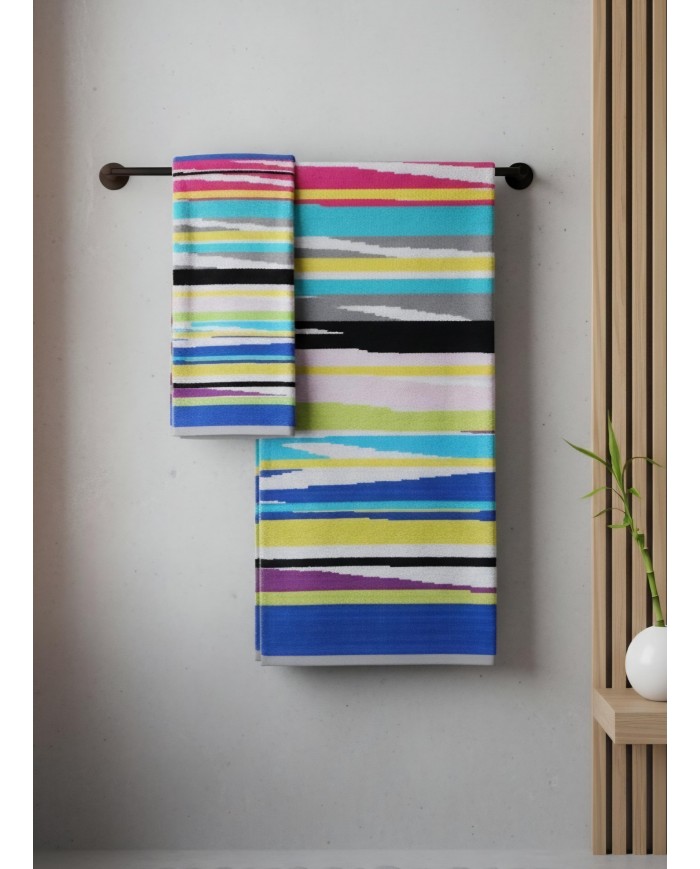 Coppia di asciugamani viso + ospite Etnic dis.3