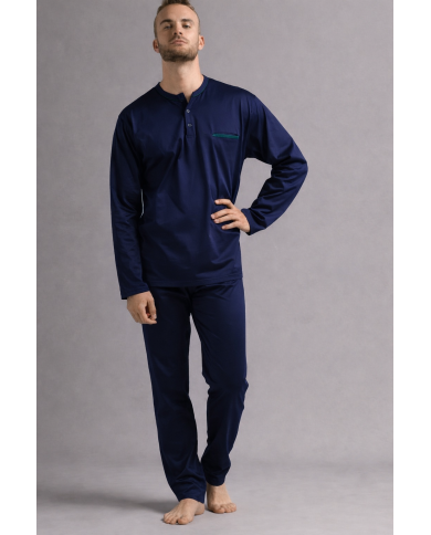 Pigiama serafino in puro cotone filo di scozia Bip Bip 4243