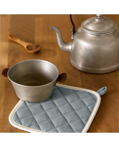 Set 2 presine con bordo a contrasto Maestri Cotonieri India