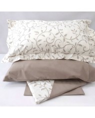 Completo lenzuola matrimoniali in puro cotone Maestri Cotonieri primavera bocciolo