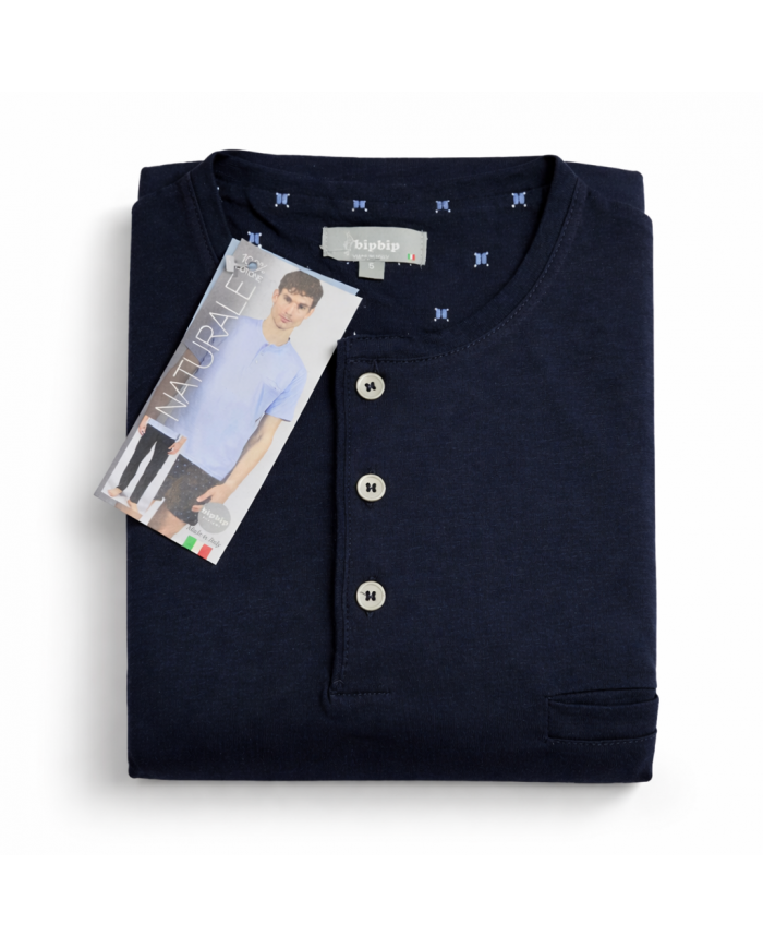 Pigiama estivo uomo tre pezzi 100% cotone Bip Bip 3254