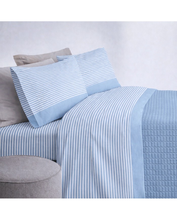 Completo Lenzuola Matrimoniale Elba in puro cotone