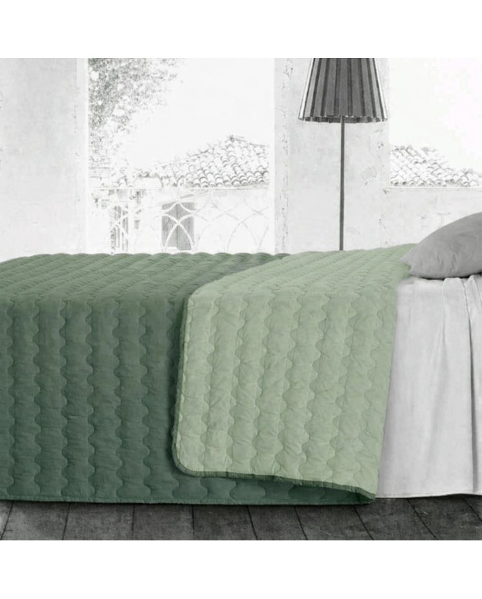 Trapuntino letto singolo double face tinta unita Acapulco - MADE IN ITALY