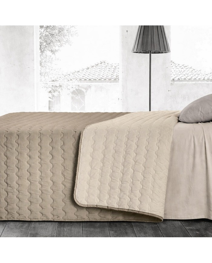 Trapuntino letto singolo double face tinta unita Acapulco - MADE IN ITALY