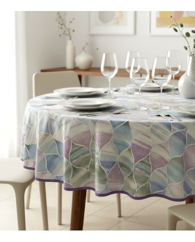 Tovaglia tonda in puro cotone Vingi Armonia