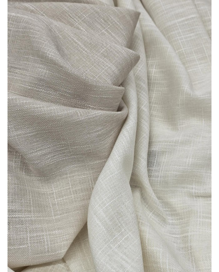 Tessuto per tende tinta unita degradè altezza 305cm art. Jamila Beige