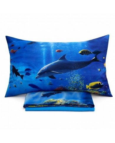 Completo Lenzuola Copriletto matrimoniali Novia Sandy Dolphin
