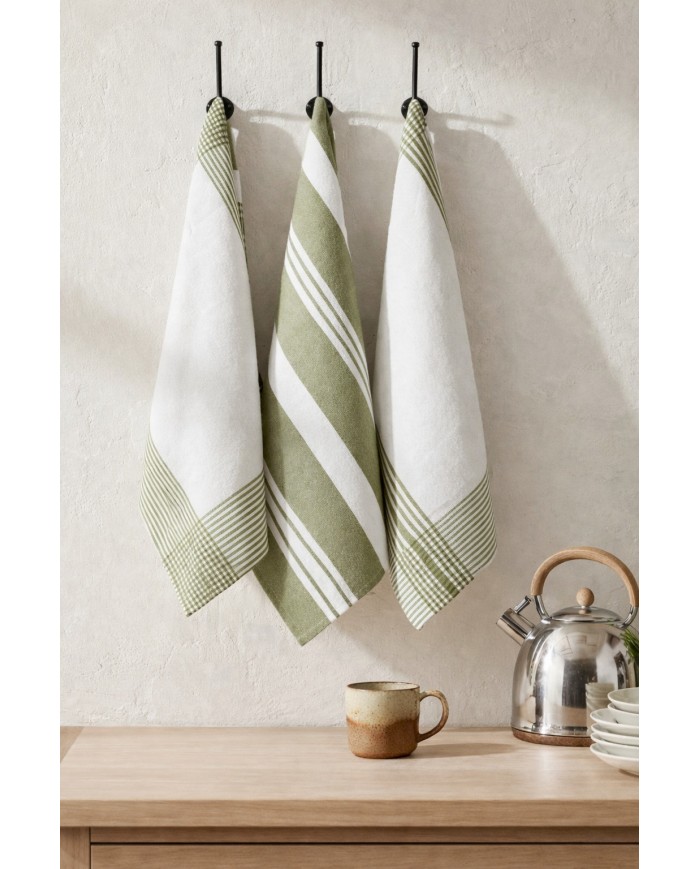 Set 3 strofinacci 100% cotone - Stelvio