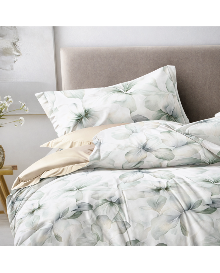 Completo lenzuola copriletto in percalle 100% cotone Elite dis.32